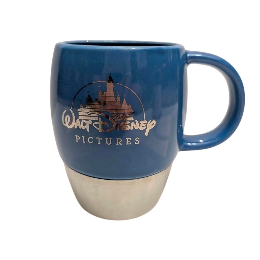 Walt Disney Pictures Blue Ceramic & Stainless Steel‎ Coffee Cup Mug